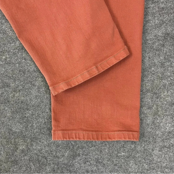 Soft Surroundings Pants Womens Large Peach Coral Stretch Jeans Straight Leg - Picture 6 of 14